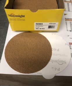 Sunmight Gold 02303 Open Coated Sanding Disc, 6 in, P40 Grit, Premium Aluminum Oxide, PSA Attachment