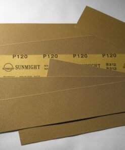 Sunmight Gold 05206 Open Coated File Sheet, 2-3/4 in W x 16-1/2 in L, P80 Grit, PSA Attachment