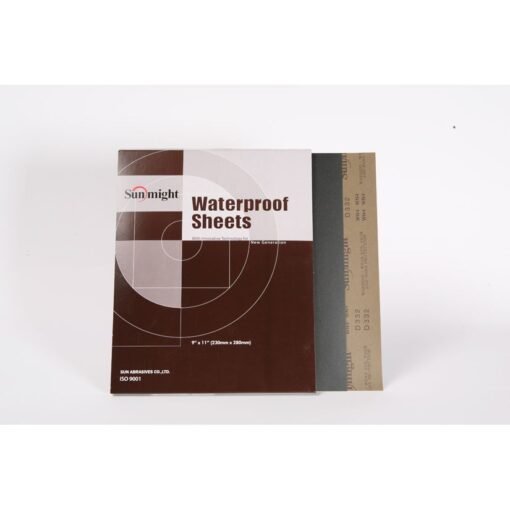 Sunmight 08125 Plain Sheet, 9 in W x 11 in L, P3000 Grit, Silicon Carbide Abrasive, Wet/Dry