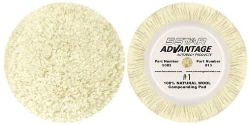 Natural Wool Heavy Compounding Pad - Hook & Loop