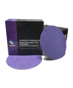 USC® Purple Premium 991302 Sanding Disc, 6 in Dia, P36 Grit, Film Backing, Wet/Dry, PSA Attachment